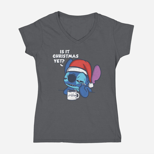 Is It Christmas Yet-womens v-neck tee-turborat14