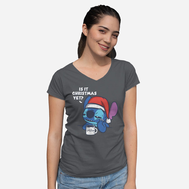 Is It Christmas Yet-womens v-neck tee-turborat14