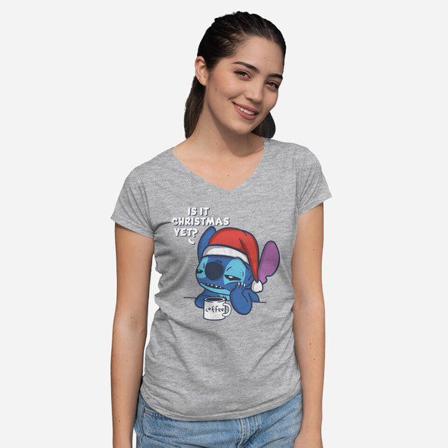 Is It Christmas Yet-womens v-neck tee-turborat14