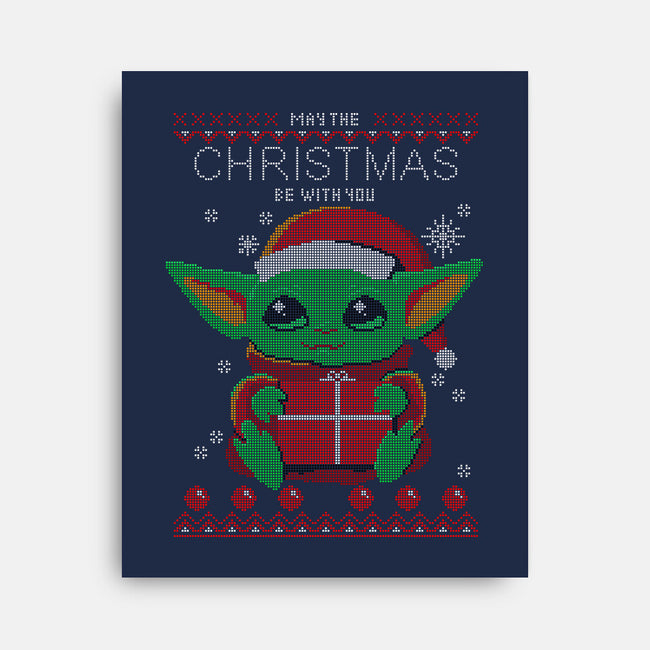 May The Christmas Be With You-none stretched canvas-erion_designs
