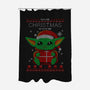 May The Christmas Be With You-none polyester shower curtain-erion_designs