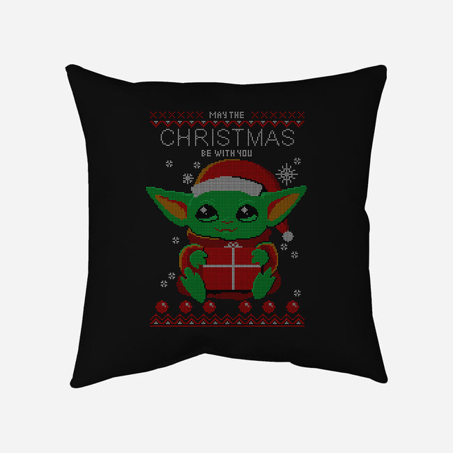 May The Christmas Be With You-none removable cover w insert throw pillow-erion_designs