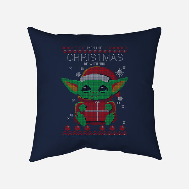 May The Christmas Be With You-none removable cover w insert throw pillow-erion_designs