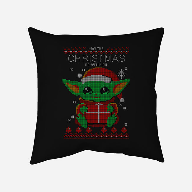 May The Christmas Be With You-none removable cover throw pillow-erion_designs