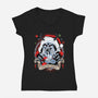 Christmas Trouble-womens v-neck tee-Diego Oliver