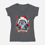 Christmas Trouble-womens v-neck tee-Diego Oliver