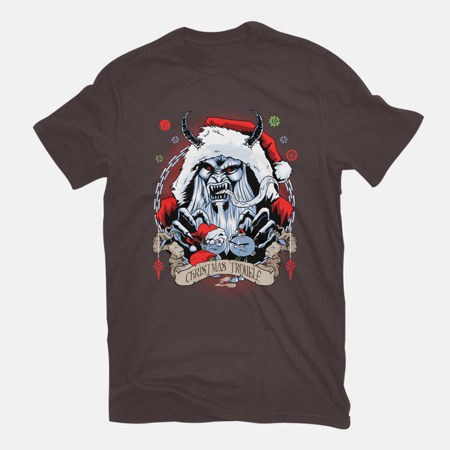 Christmas Trouble-womens basic tee-Diego Oliver