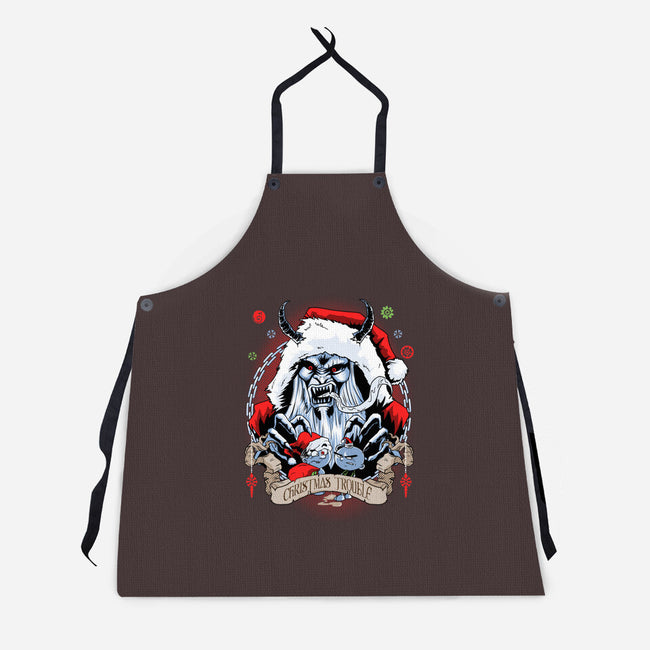 Christmas Trouble-unisex kitchen apron-Diego Oliver