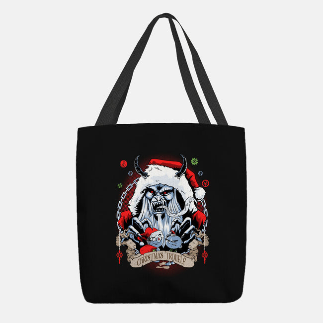 Christmas Trouble-none basic tote bag-Diego Oliver