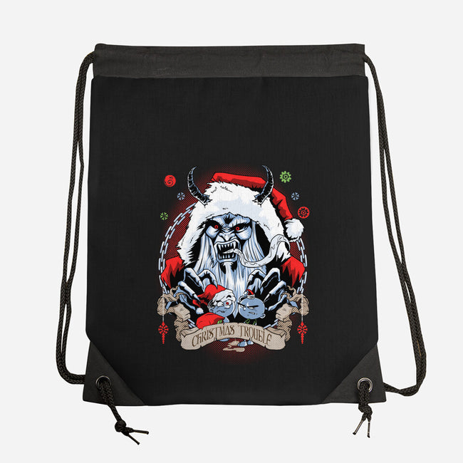 Christmas Trouble-none drawstring bag-Diego Oliver