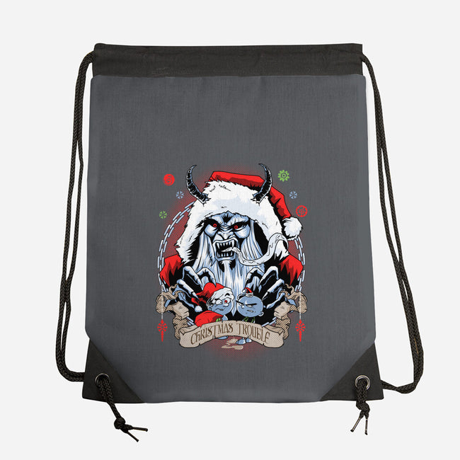 Christmas Trouble-none drawstring bag-Diego Oliver