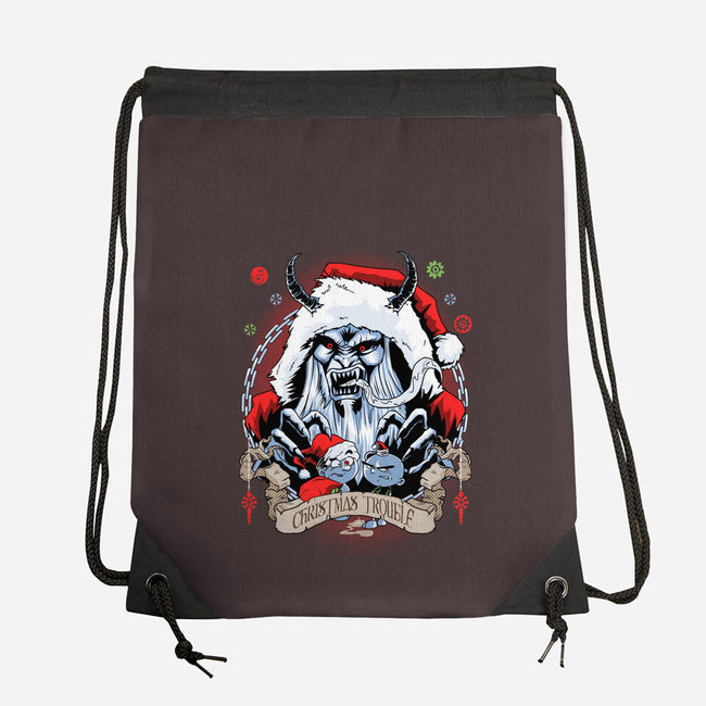 Christmas Trouble-none drawstring bag-Diego Oliver