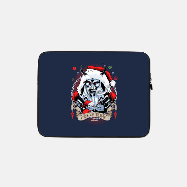 Christmas Trouble-none zippered laptop sleeve-Diego Oliver