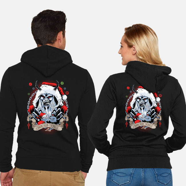Christmas Trouble-unisex zip-up sweatshirt-Diego Oliver