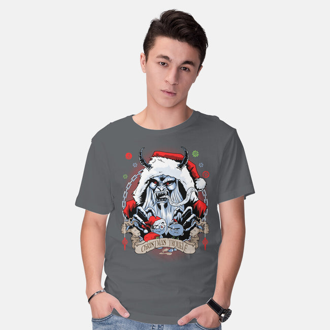 Christmas Trouble-mens basic tee-Diego Oliver