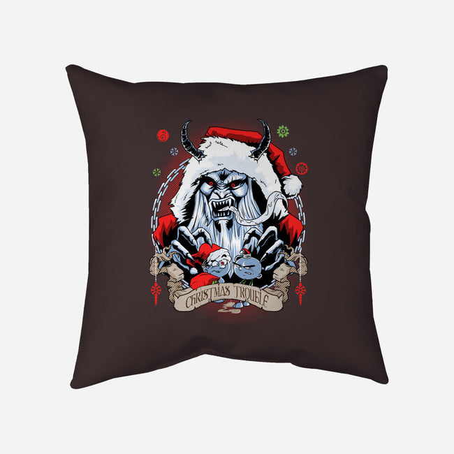 Christmas Trouble-none removable cover w insert throw pillow-Diego Oliver