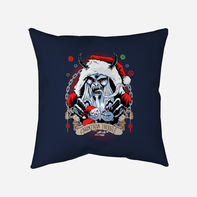 Christmas Trouble-none removable cover w insert throw pillow-Diego Oliver