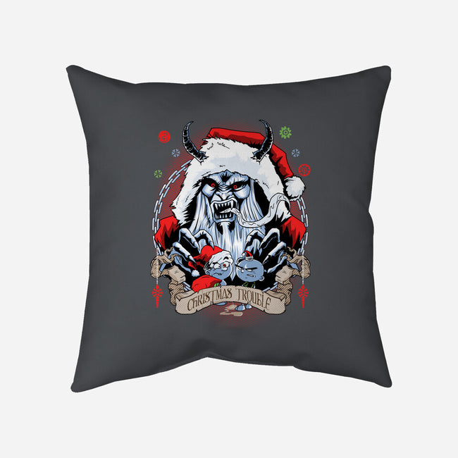 Christmas Trouble-none removable cover throw pillow-Diego Oliver