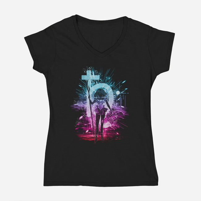 Saturn Storm-womens v-neck tee-kharmazero