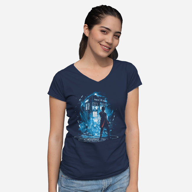 12th Time Storm-womens v-neck tee-kharmazero