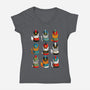 Cat Nutcracker-womens v-neck tee-Vallina84