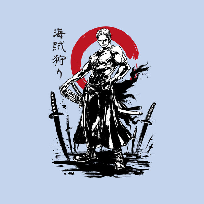 Pirate Hunter Swordsman Sumi-e-none stretched canvas-DrMonekers