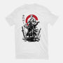 Pirate Hunter Swordsman Sumi-e-womens fitted tee-DrMonekers