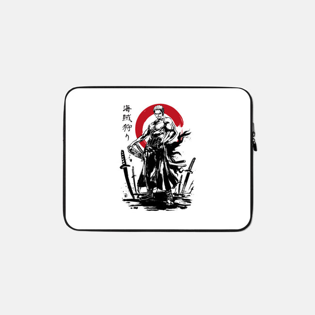 Pirate Hunter Swordsman Sumi-e-none zippered laptop sleeve-DrMonekers