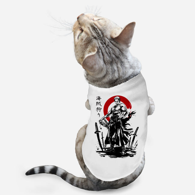 Pirate Hunter Swordsman Sumi-e-cat basic pet tank-DrMonekers