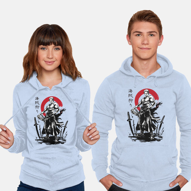 Pirate Hunter Swordsman Sumi-e-unisex pullover sweatshirt-DrMonekers