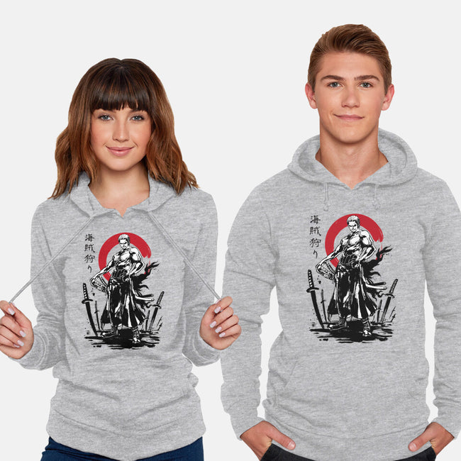 Pirate Hunter Swordsman Sumi-e-unisex pullover sweatshirt-DrMonekers
