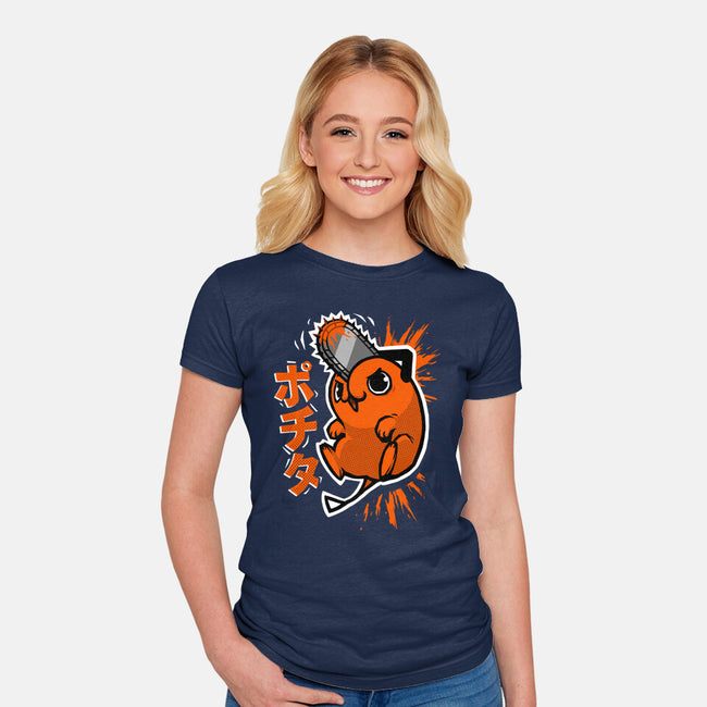 Chainsaw Heart-womens fitted tee-BlancaVidal
