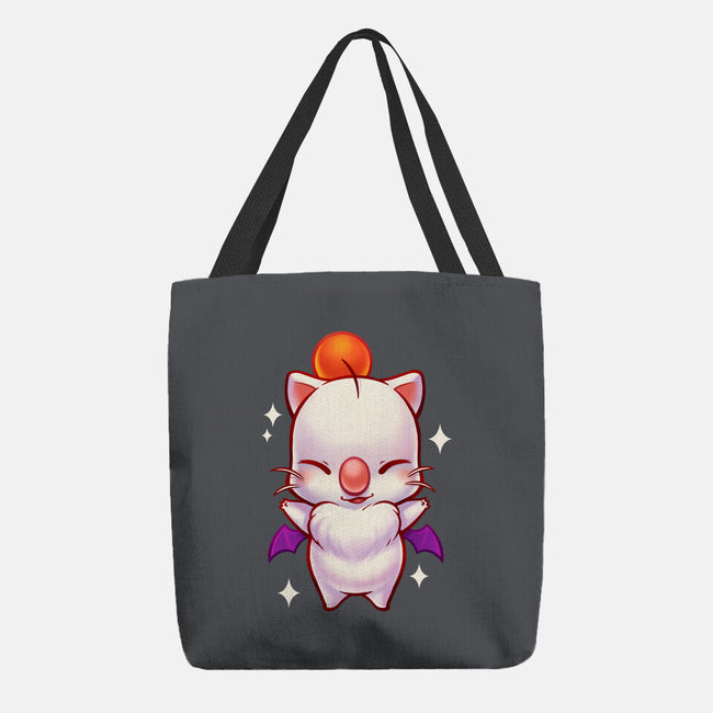 Cute Moogle Hug-none basic tote bag-BlancaVidal