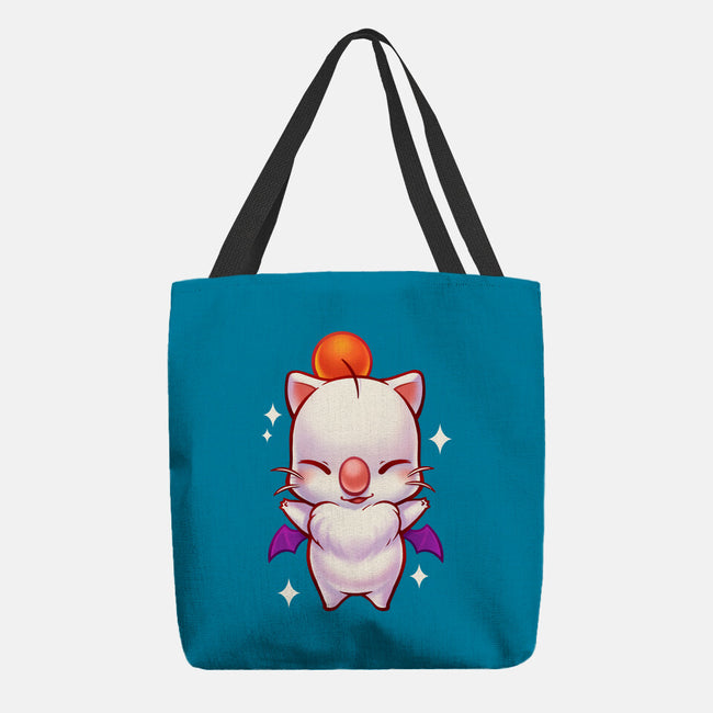 Cute Moogle Hug-none basic tote bag-BlancaVidal