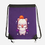 Cute Moogle Hug-none drawstring bag-BlancaVidal