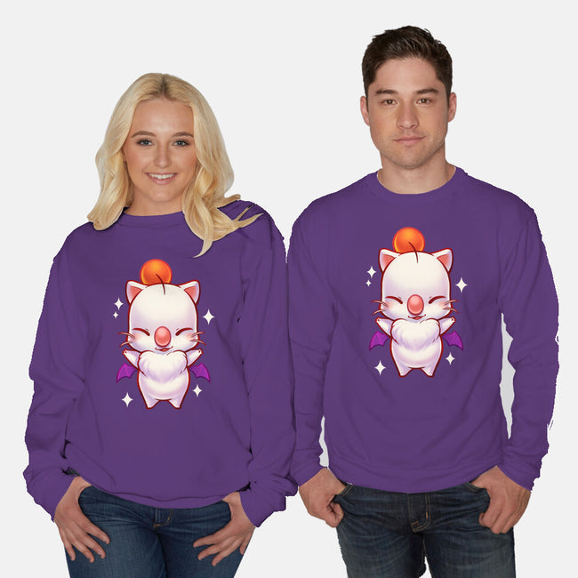 Cute Moogle Hug-unisex crew neck sweatshirt-BlancaVidal