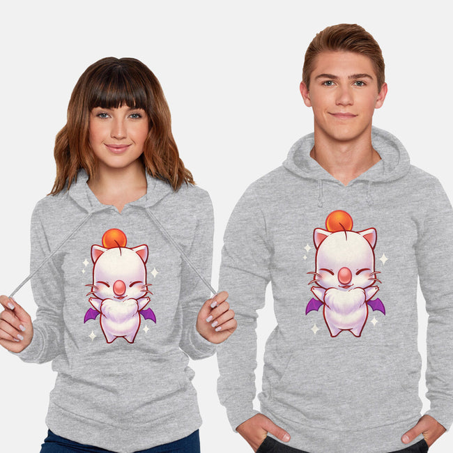 Cute Moogle Hug-unisex pullover sweatshirt-BlancaVidal