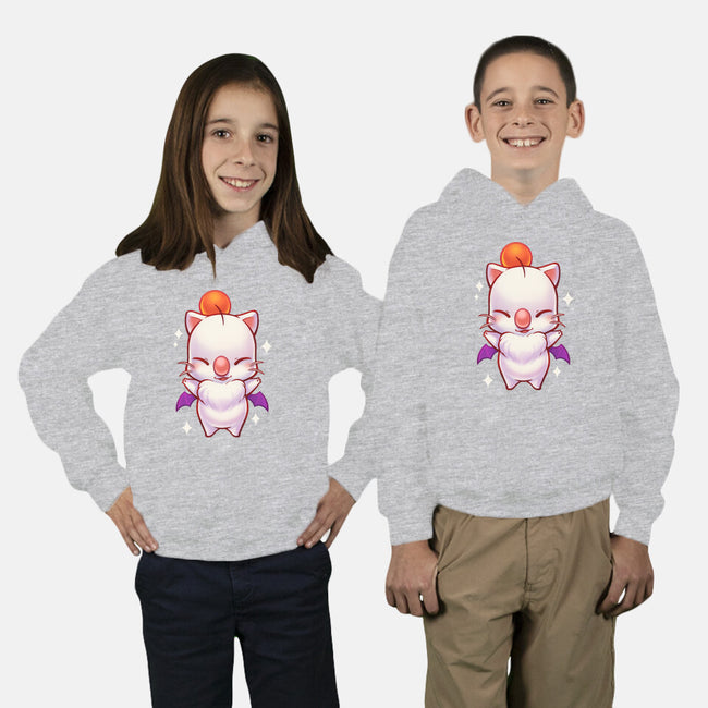 Cute Moogle Hug-youth pullover sweatshirt-BlancaVidal