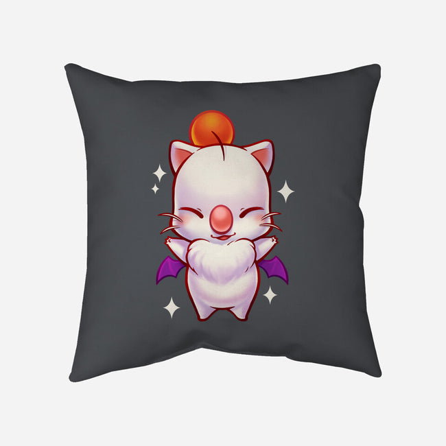 Cute Moogle Hug-none removable cover w insert throw pillow-BlancaVidal