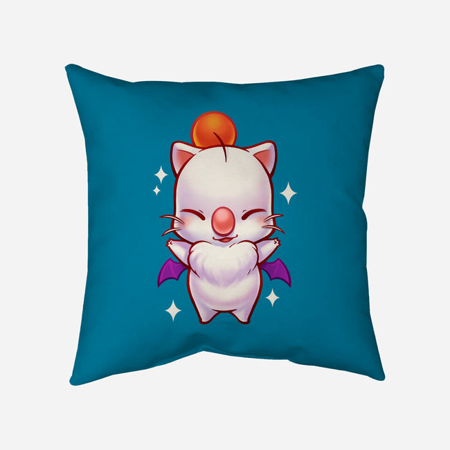 Cute Moogle Hug-none removable cover w insert throw pillow-BlancaVidal