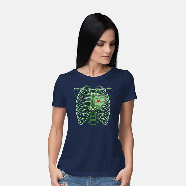 Grinch's Heart-womens basic tee-IKILO