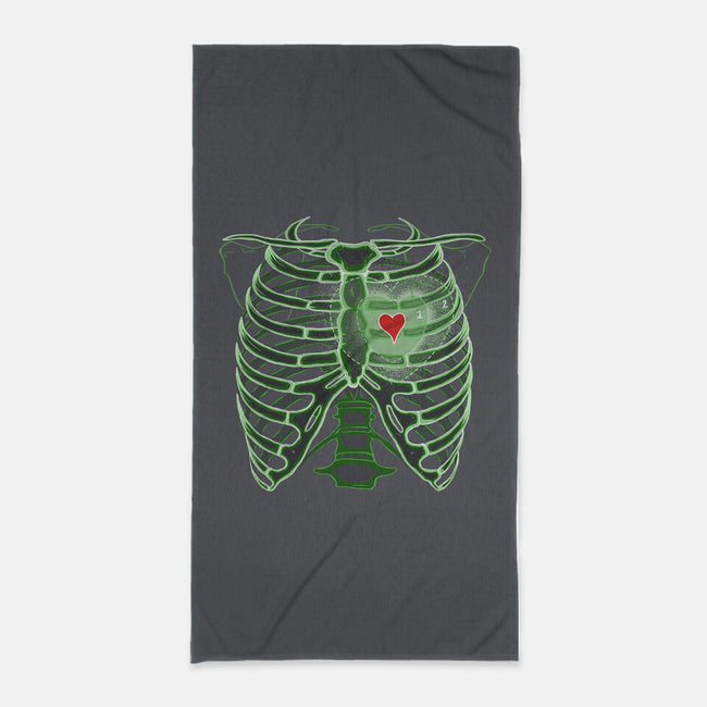 Grinch's Heart-none beach towel-IKILO