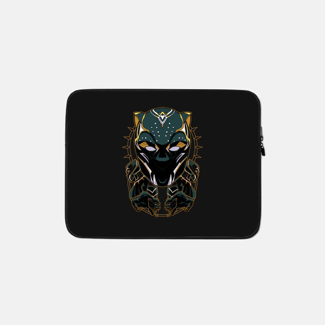 Lady Panther-none zippered laptop sleeve-Astrobot Invention