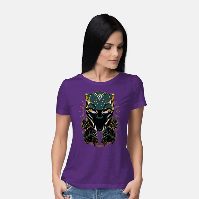 Lady Panther-womens basic tee-Astrobot Invention