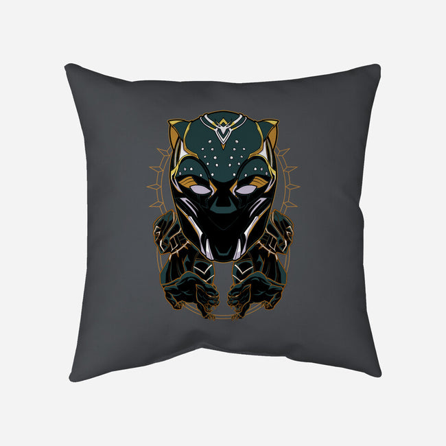 Lady Panther-none removable cover throw pillow-Astrobot Invention