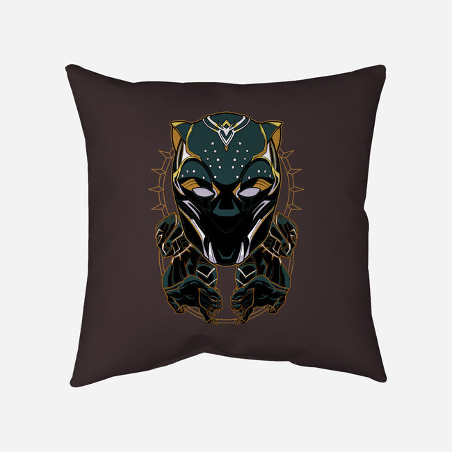 Lady Panther-none removable cover throw pillow-Astrobot Invention