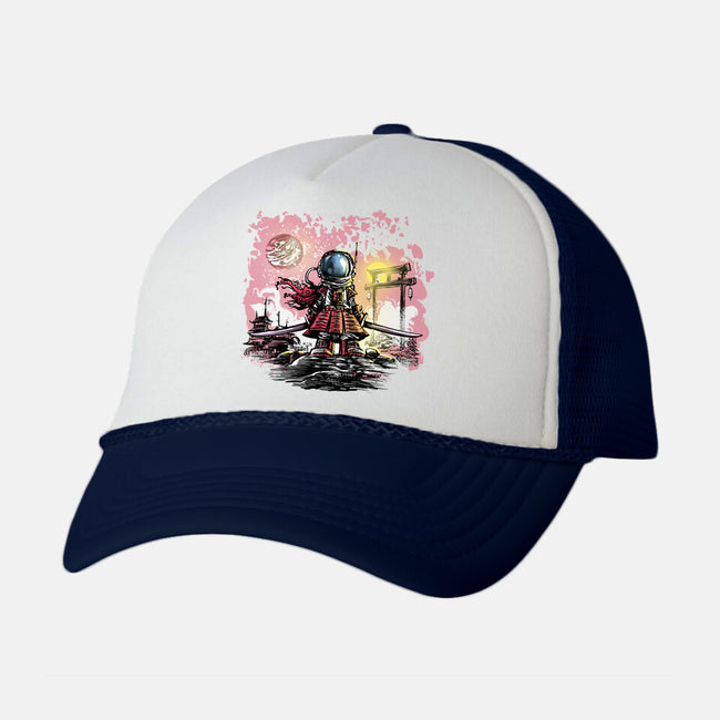 AstroSamurai-unisex trucker hat-zascanauta