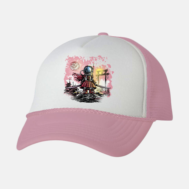 AstroSamurai-unisex trucker hat-zascanauta