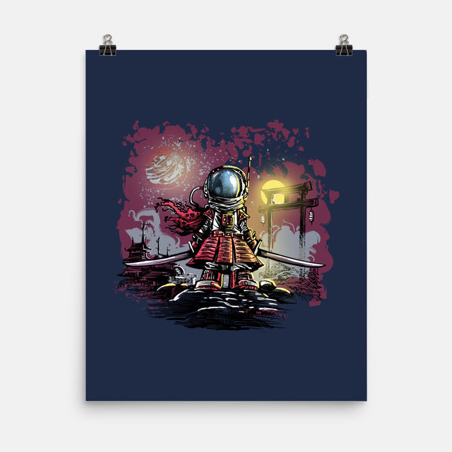 AstroSamurai-none matte poster-zascanauta