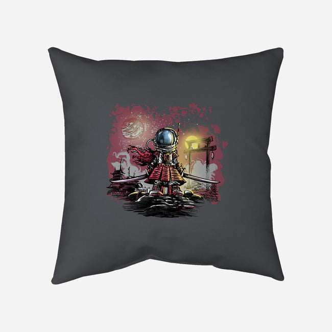 AstroSamurai-none removable cover w insert throw pillow-zascanauta